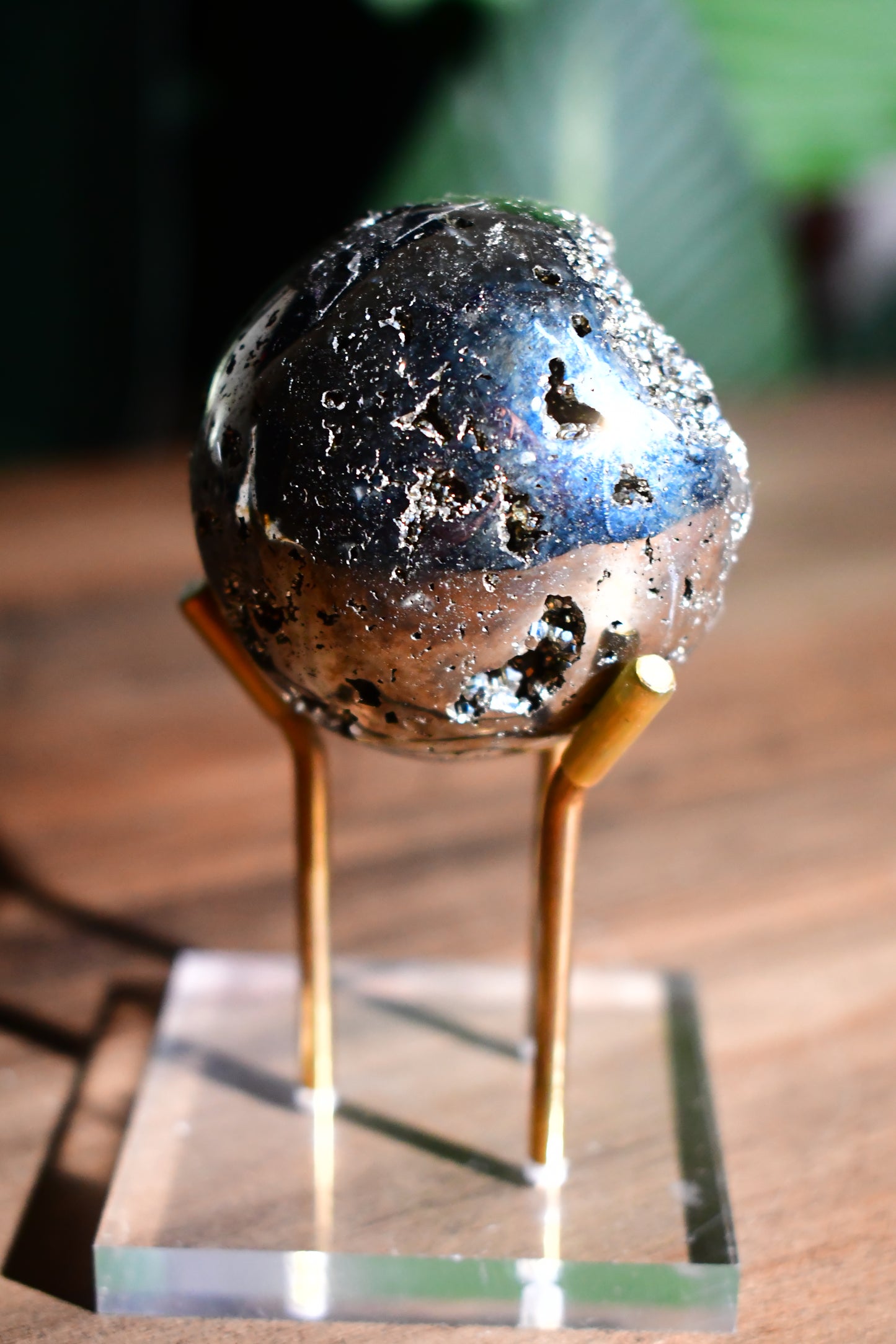 Druzy Pyrite Sphere 02