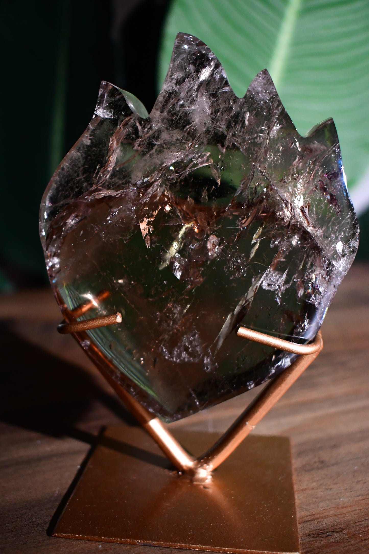 Smoky Quartz Eternal Heart Flame