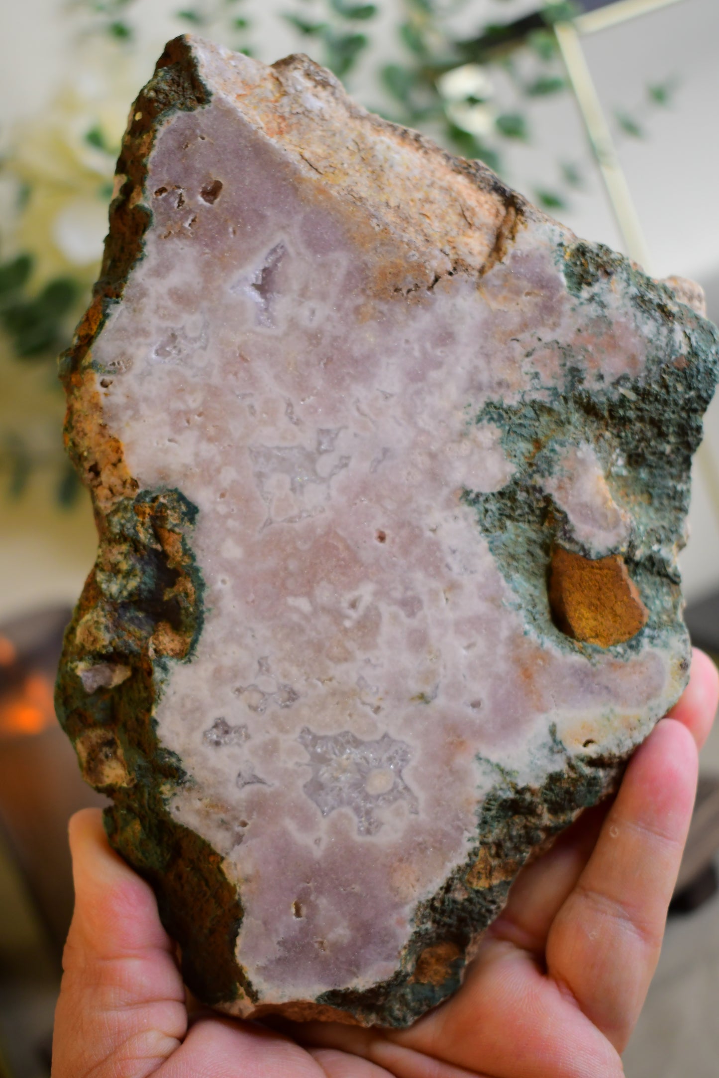 Pink Amethyst Slab with Stand