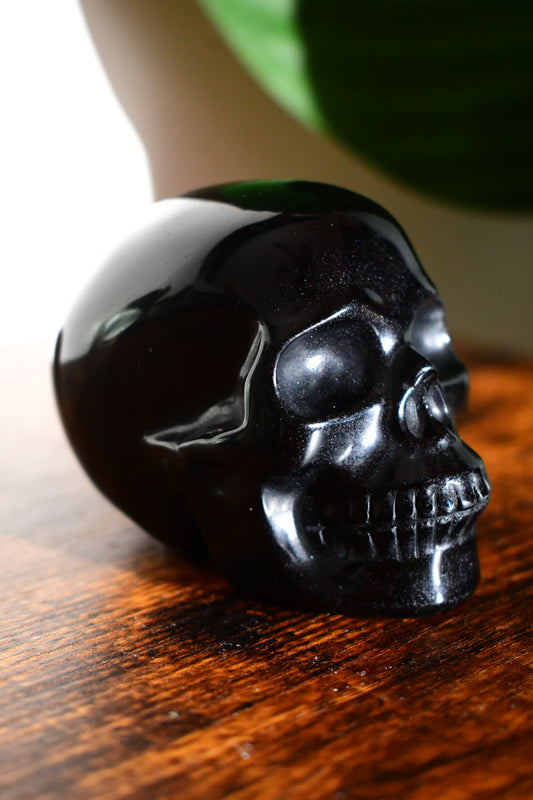 Black Obsidian Skull