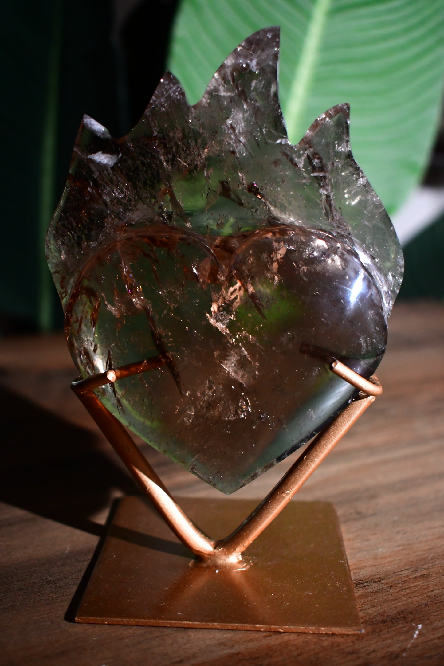 Smoky Quartz Eternal Heart Flame