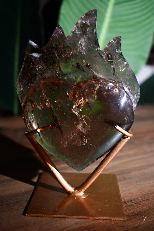 Smoky Quartz Eternal Heart Flame