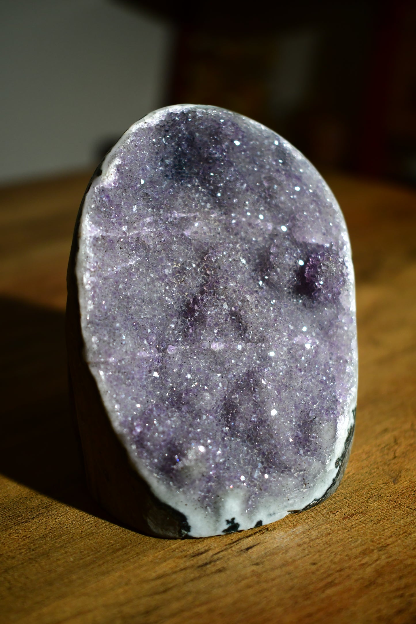 Druzy Amethyst Stalactite Cut Base/ Amethyst/ Calcite High Quality Crystals/ Gifts for Him/ Gifts for Her/ Healing Crystals/ Calming/ Purple