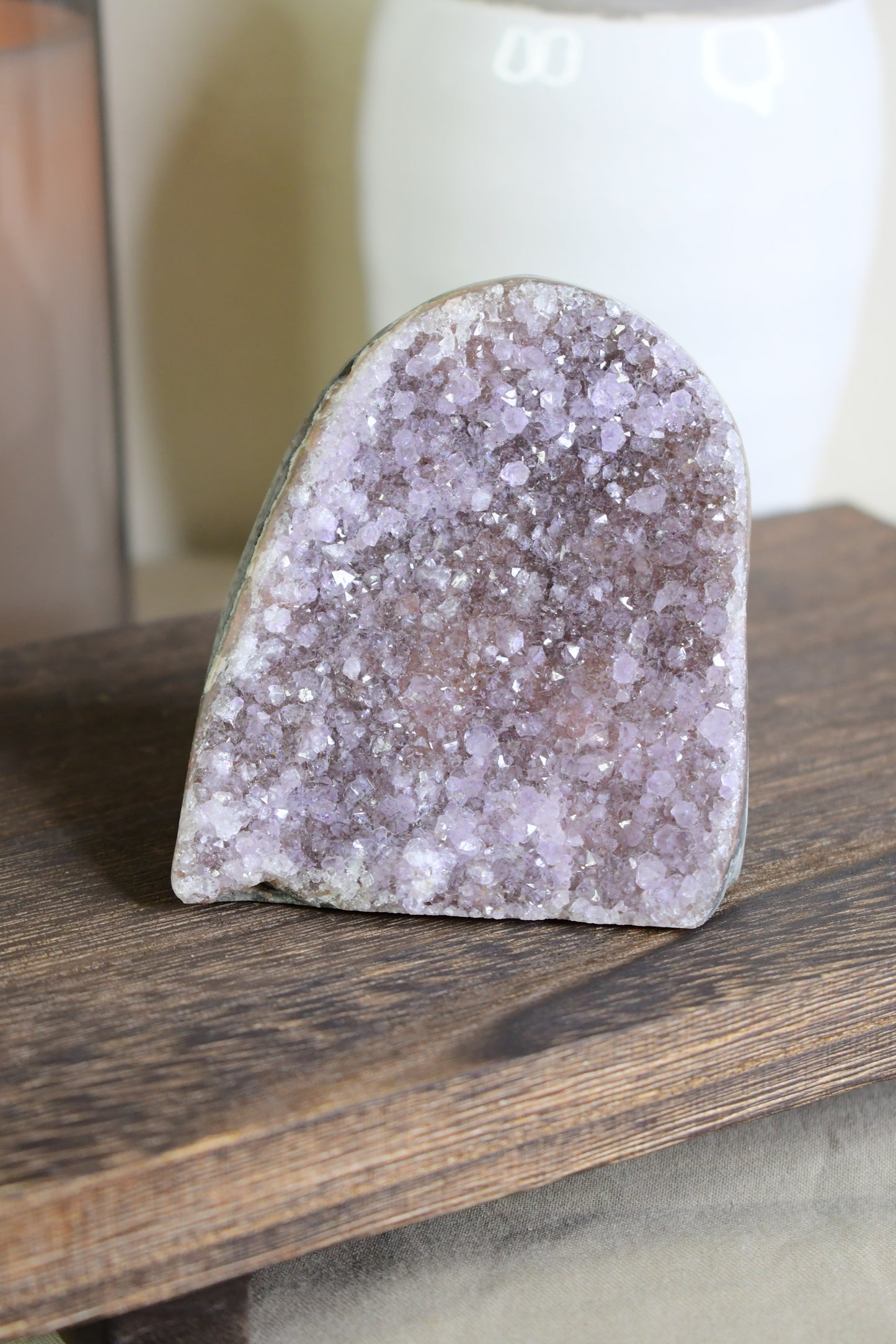 Druzy Amethyst Stalactite Cut Base/ Amethyst/ Calcite High Quality Crystals/ Gifts for Him/ Gifts for Her/ Healing Crystals/ Calming/ Purple