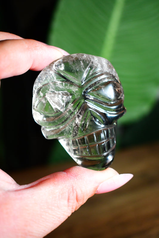 Smoky Quartz Skull Palm 02
