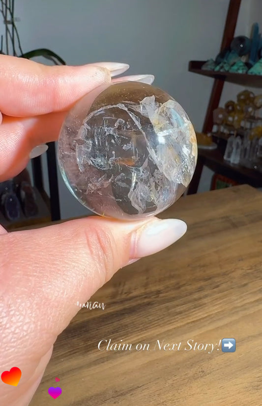 Smoky Lemurian Sphere on Stationary Stand