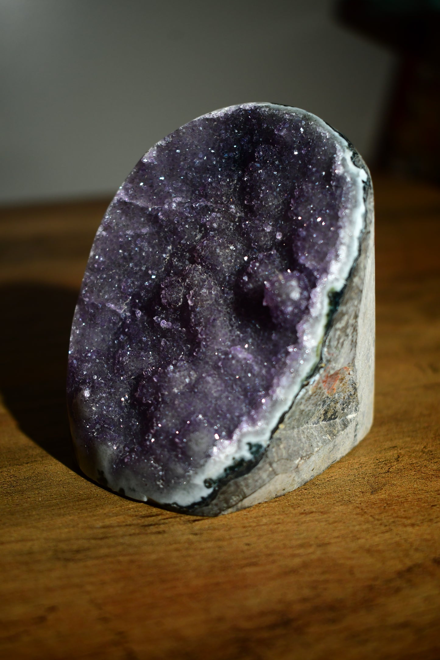 Druzy Amethyst Stalactite Cut Base/ Amethyst/ Calcite High Quality Crystals/ Gifts for Him/ Gifts for Her/ Healing Crystals/ Calming/ Purple