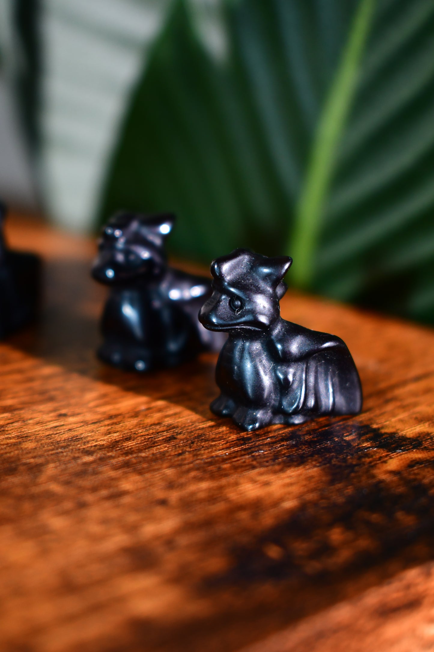 Mini Obsidian Dragon Carvings
