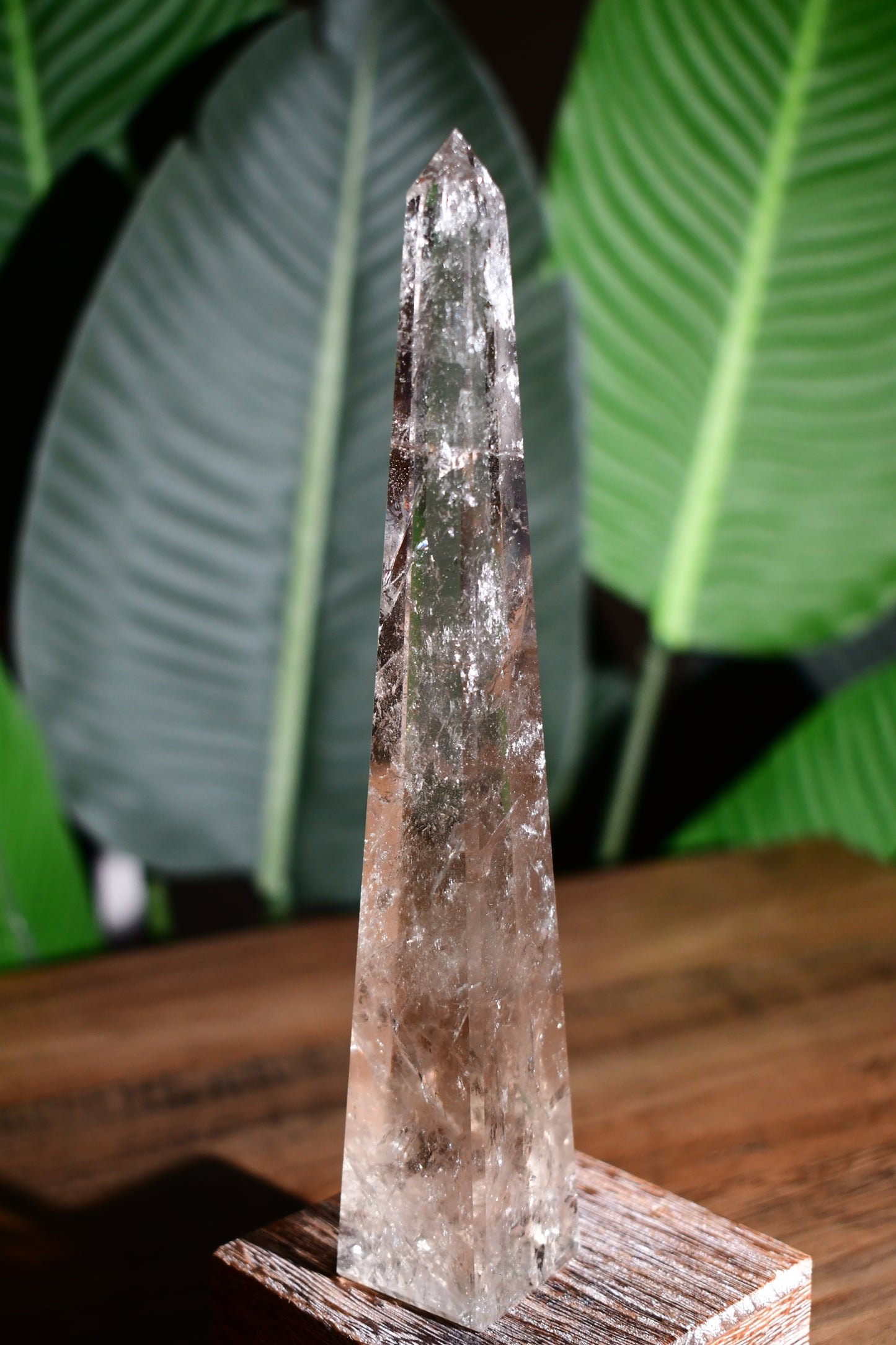 Smoky Quartz Lemurian Obelisk Tower 09