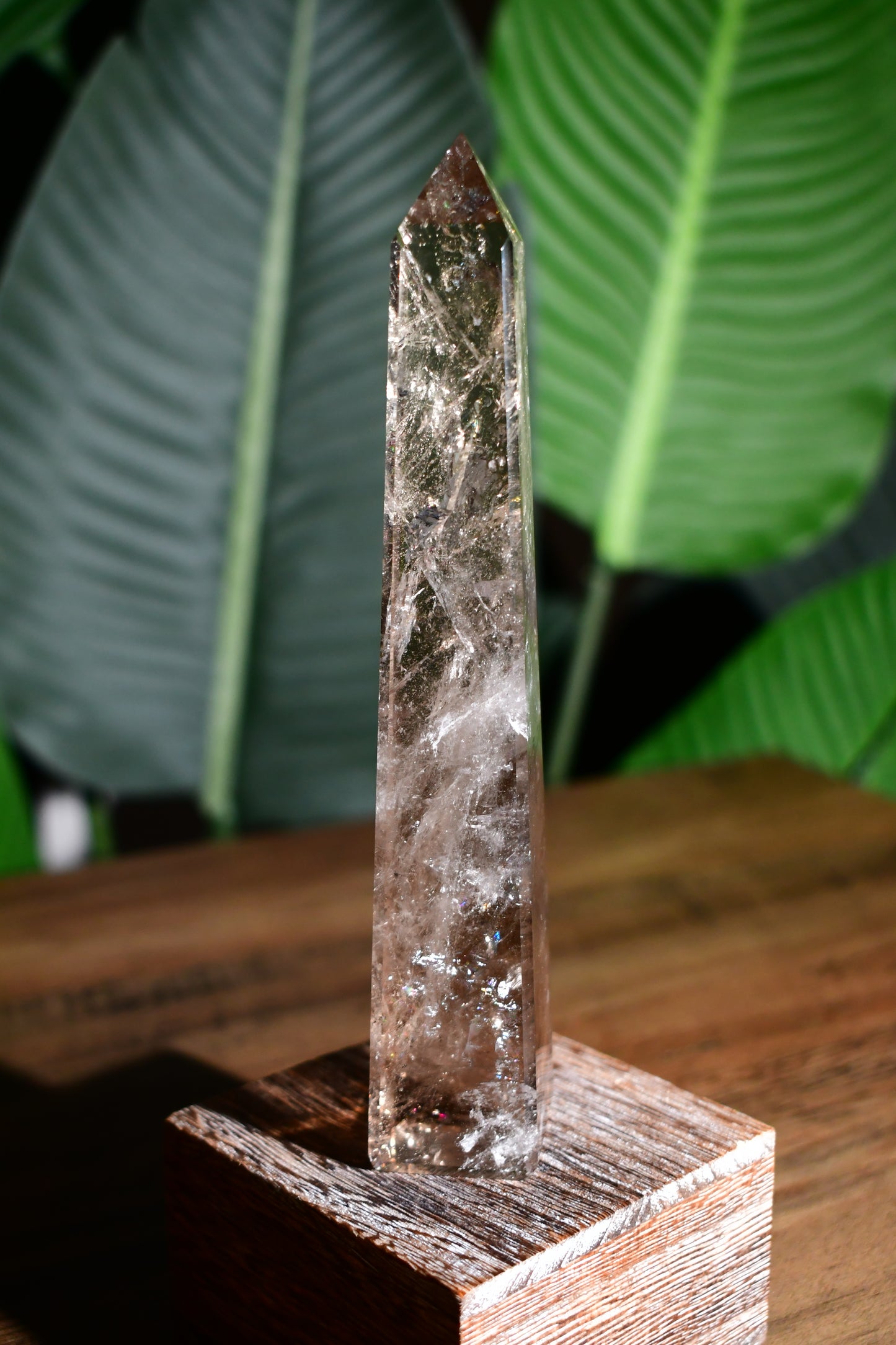 Smoky Quartz Lemurian Obelisk Tower 08