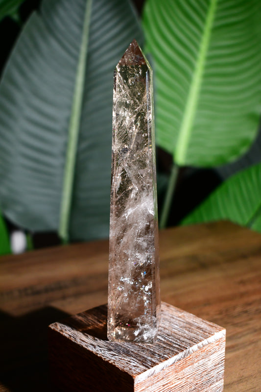 Smoky Quartz Lemurian Obelisk Tower 08