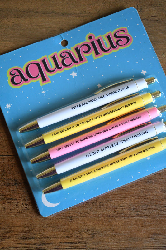 Aquarius ♒️ Astrology Sign BallPoint Pen Sets