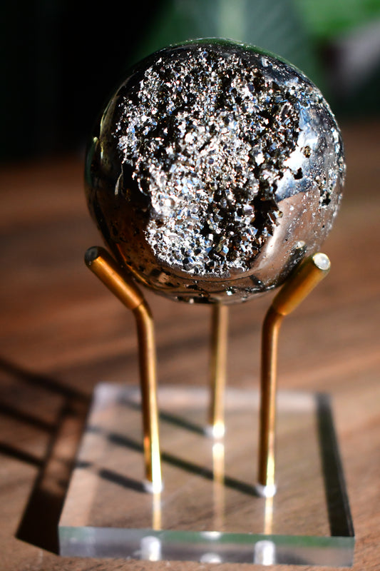 Druzy Pyrite Sphere 02