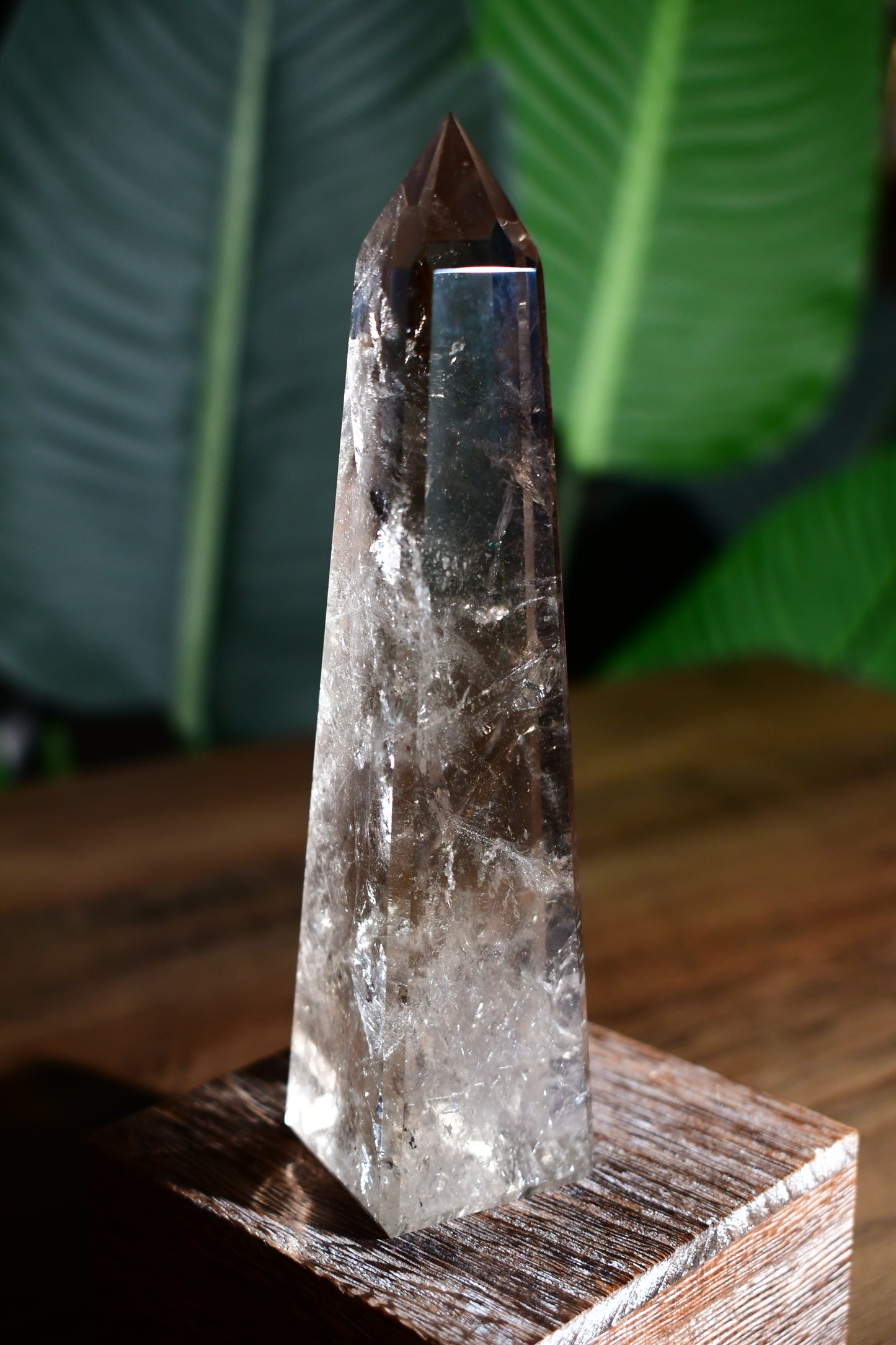 Smoky Quartz Lemurian Obelisk Tower 06