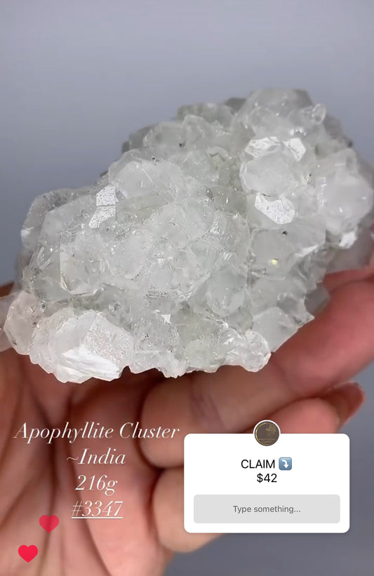 APOPHYLLITE CLOUD CLUSTER- INDIA