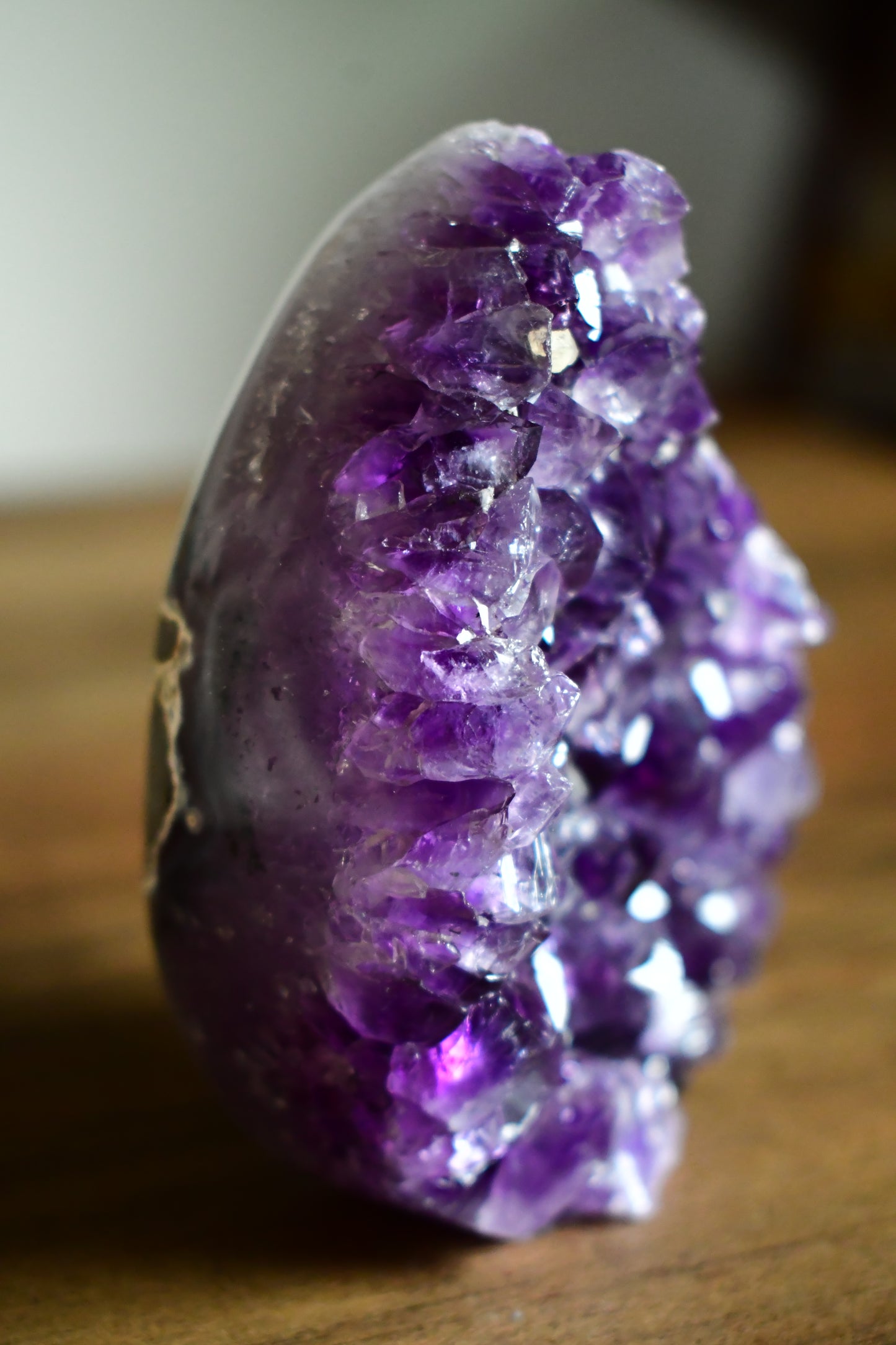 Druzy Amethyst and Calcite Flame/Freeform/ Amethyst/ High Quality Crystals/ Gifts for Him/ Gifts for Her/ Healing Crystals/ Calming/ Purple