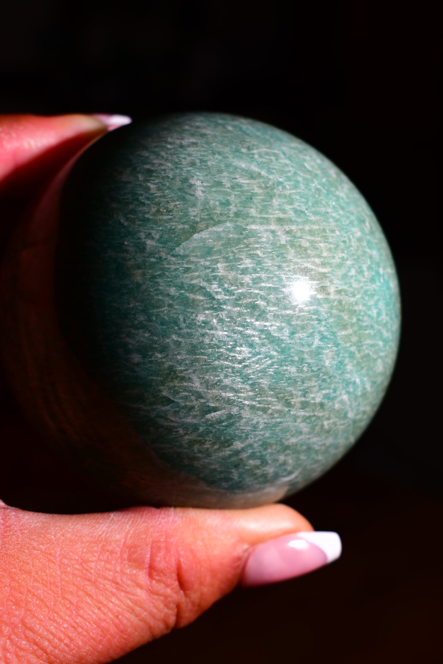 Amazonite Sphere with Flash