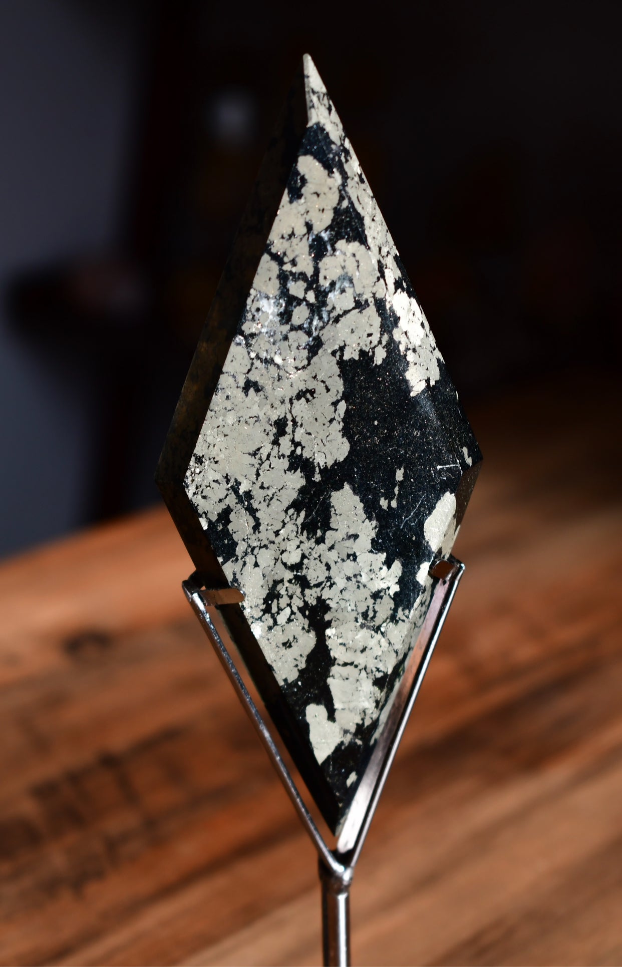 Pyrite Rhombus on Stand