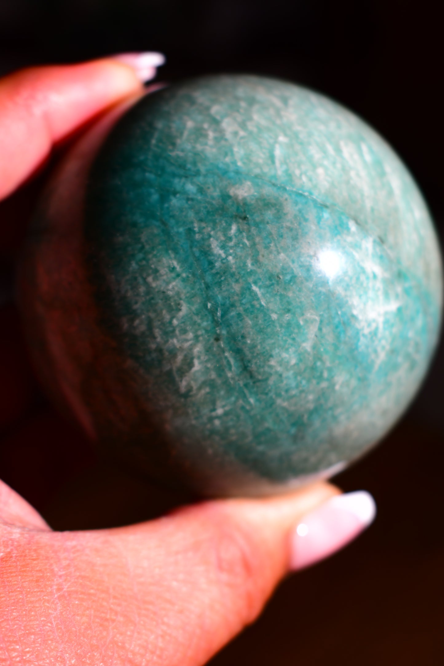 Amazonite Sphere with Flash