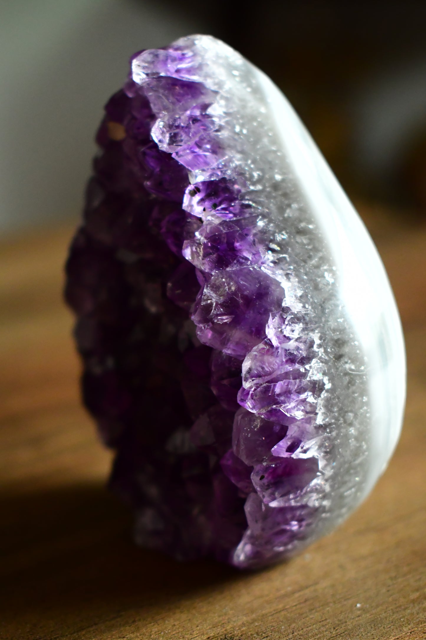 Druzy Amethyst and Calcite Flame/Freeform/ Amethyst/ High Quality Crystals/ Gifts for Him/ Gifts for Her/ Healing Crystals/ Calming/ Purple