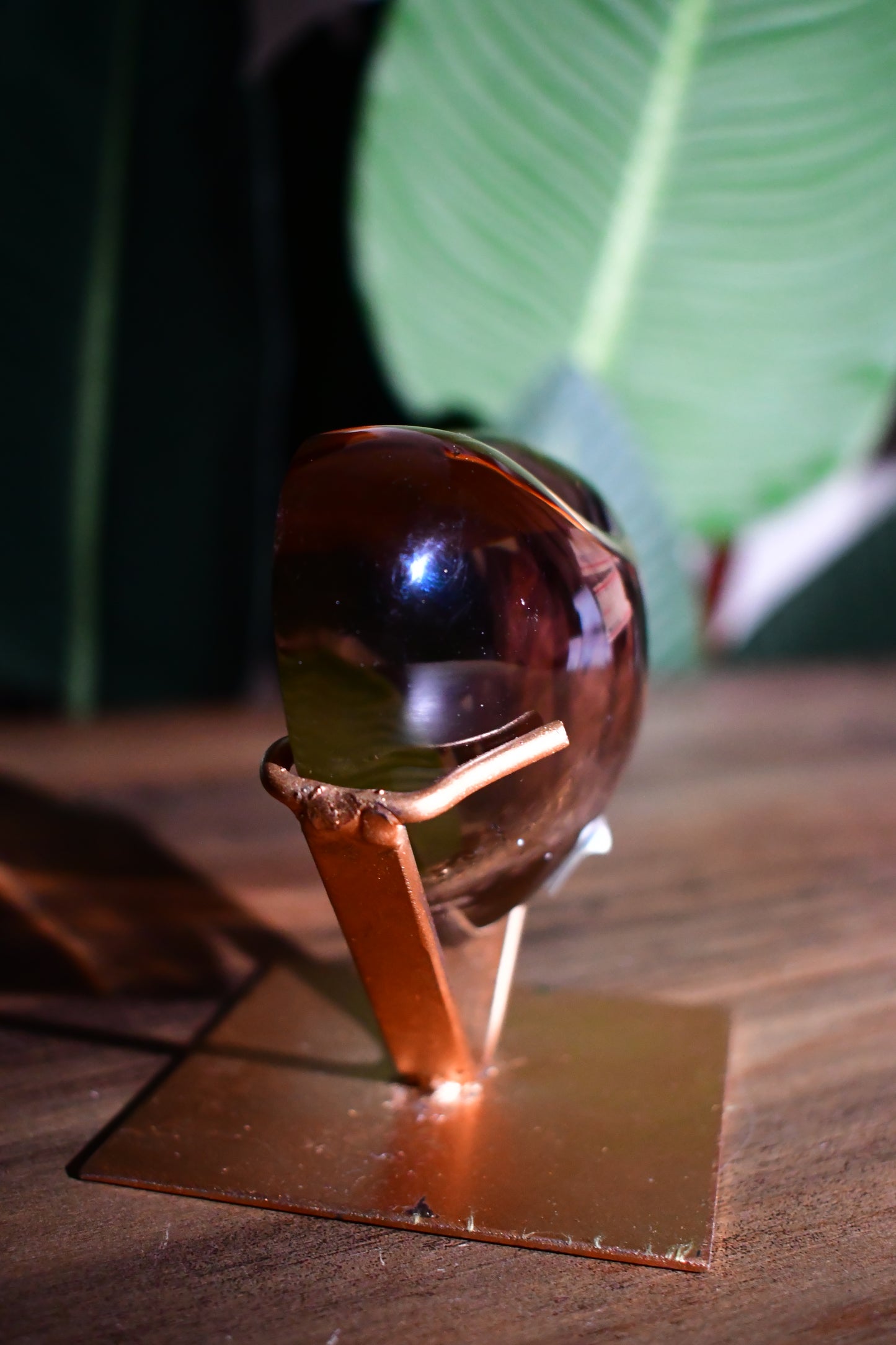 Smoky Quartz Heart on Custom Stand