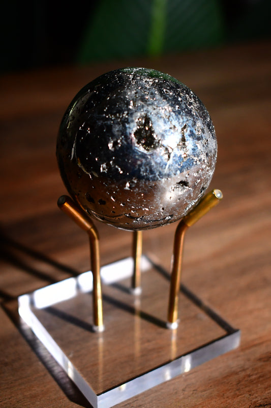 Druzy Pyrite Sphere 03