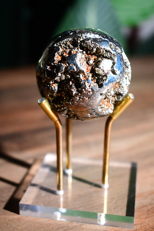 Druzy Pyrite Sphere 04