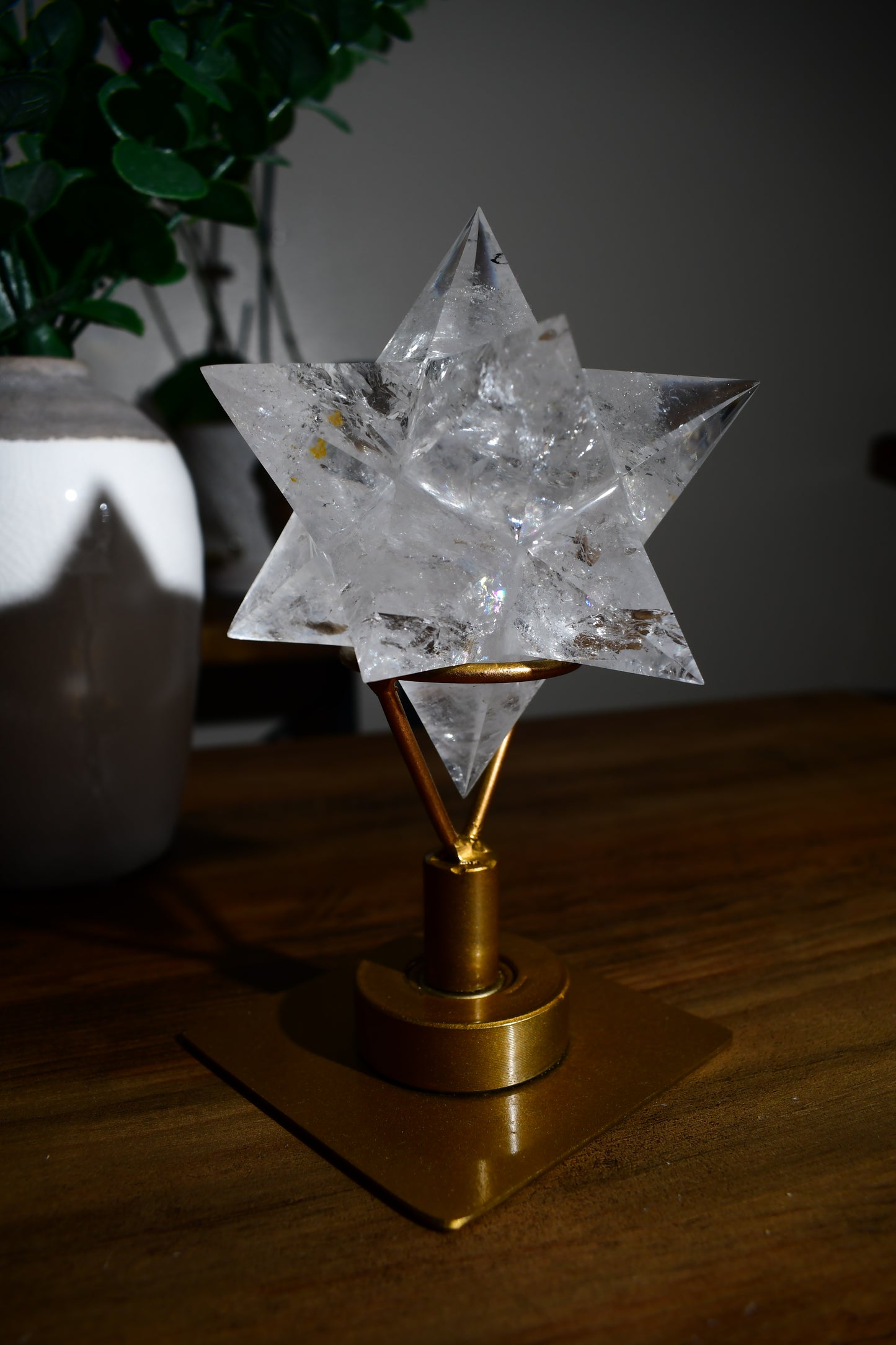 Lemurian Astroid Carving on Spinning Stand