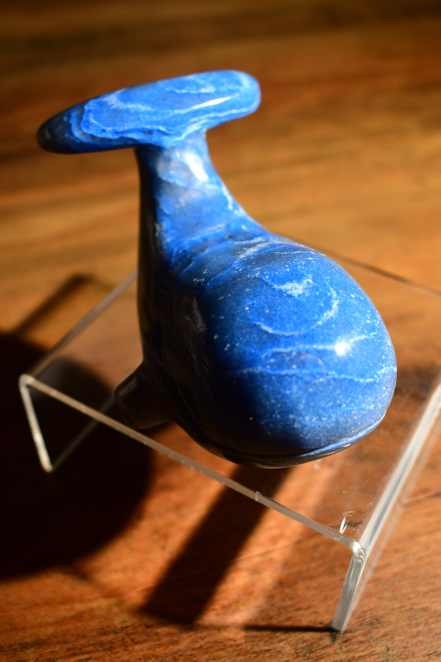 Blue Aventurine Whale Carving