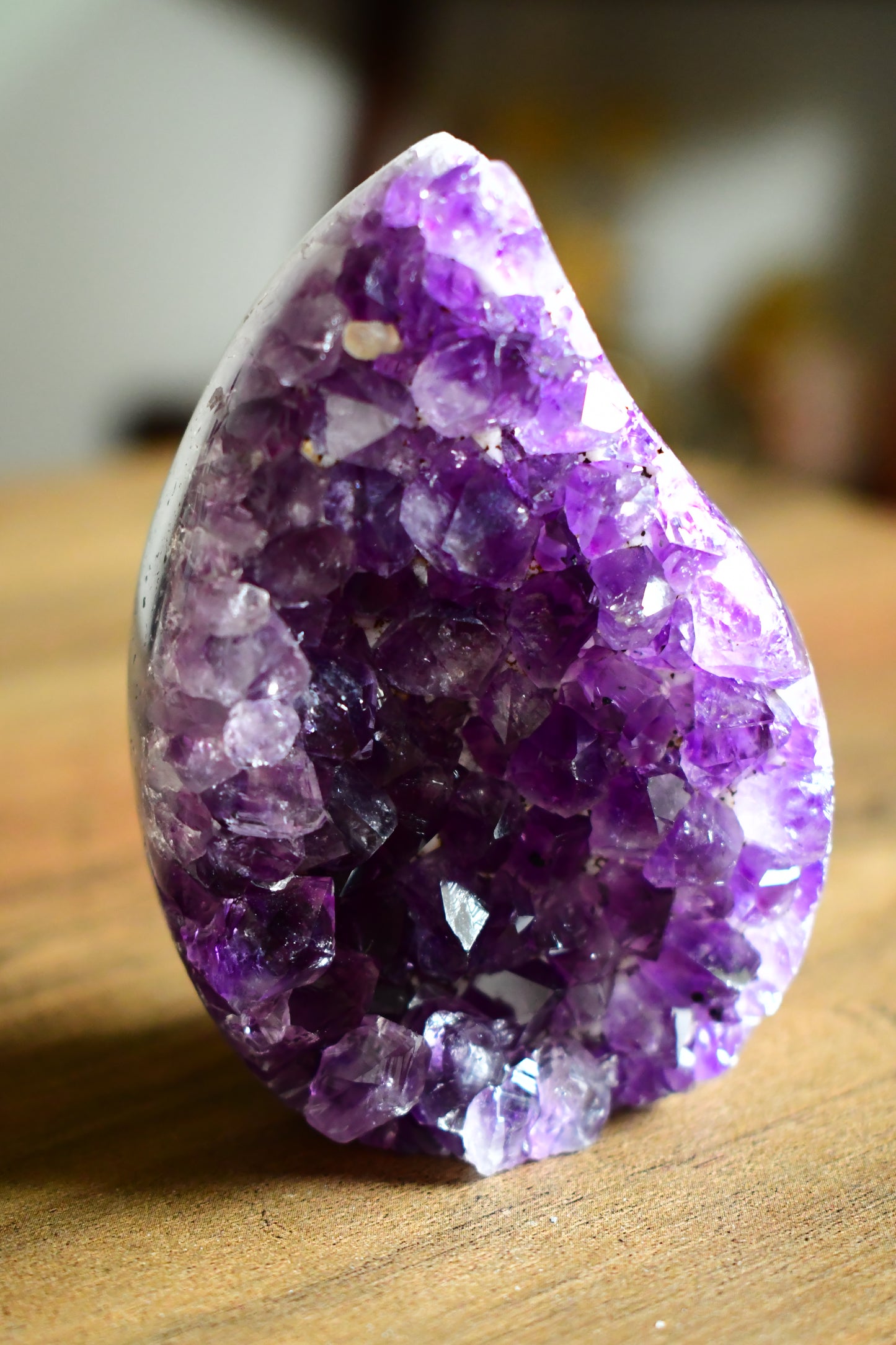 Druzy Amethyst and Calcite Flame/Freeform/ Amethyst/ High Quality Crystals/ Gifts for Him/ Gifts for Her/ Healing Crystals/ Calming/ Purple