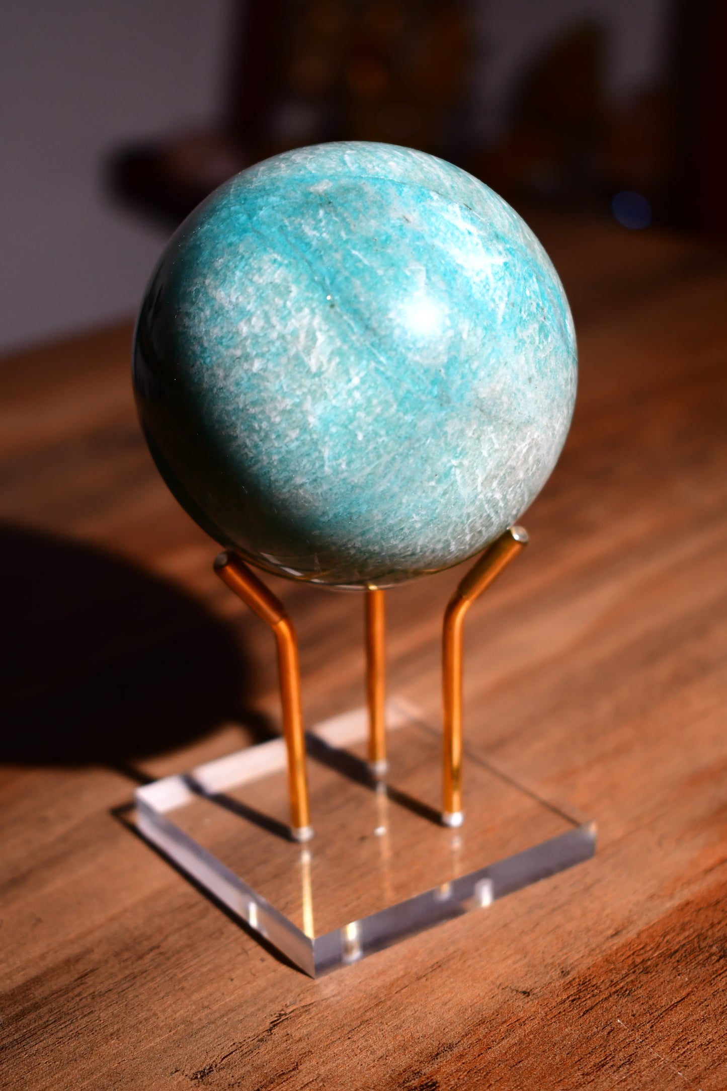 Amazonite Sphere with Flash