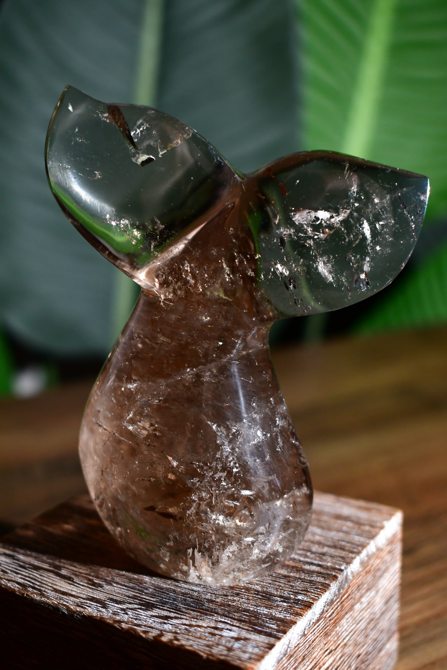 Smoky Quartz Whale Tail Carving 02