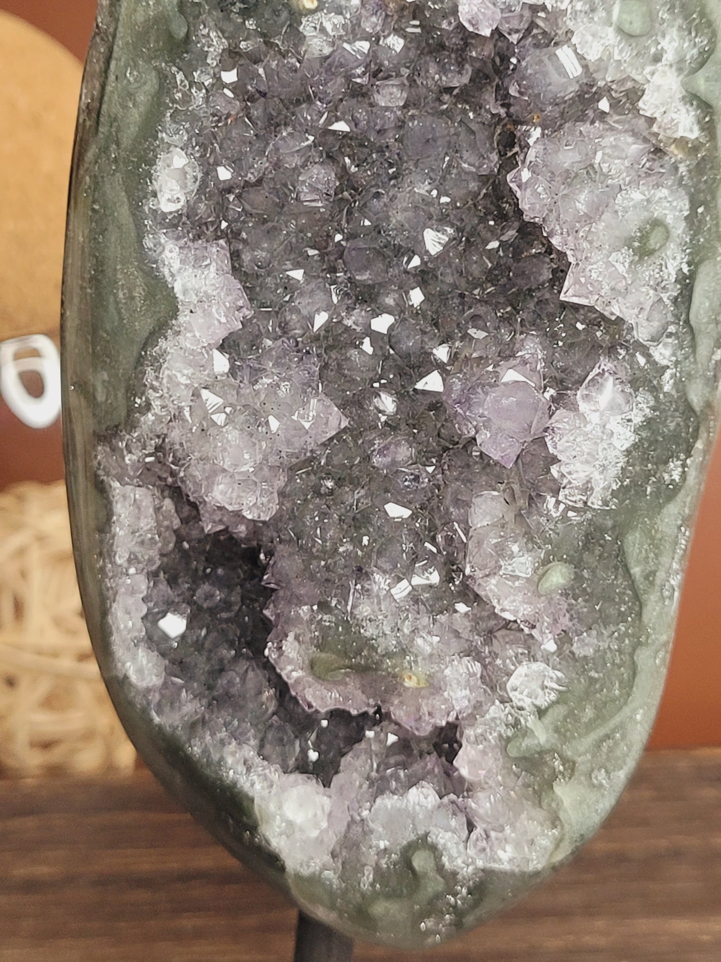 Amethyst Stalactite Druzy Freeform on Metal Stand / Stalactites /High Quality Crystals/Gifts for Him/Gifts for Her/Calcite/Rare Freeforms