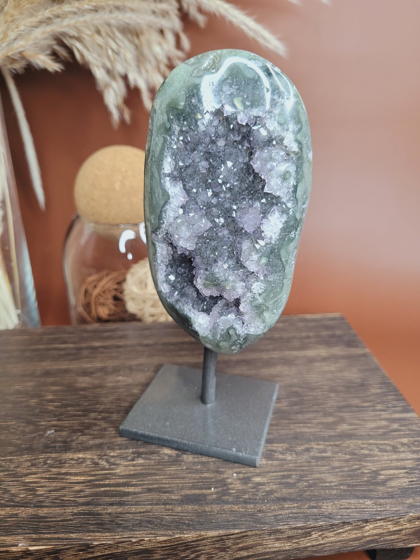 Amethyst Stalactite Druzy Freeform on Metal Stand / Stalactites /High Quality Crystals/Gifts for Him/Gifts for Her/Calcite/Rare Freeforms