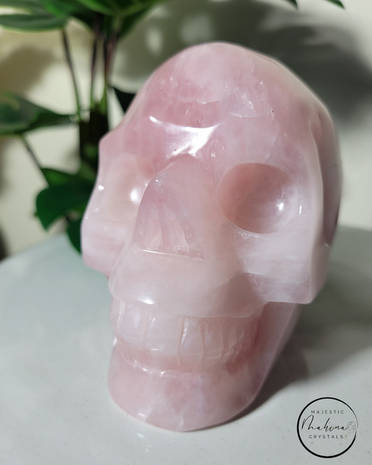 Rose Quartz Skull