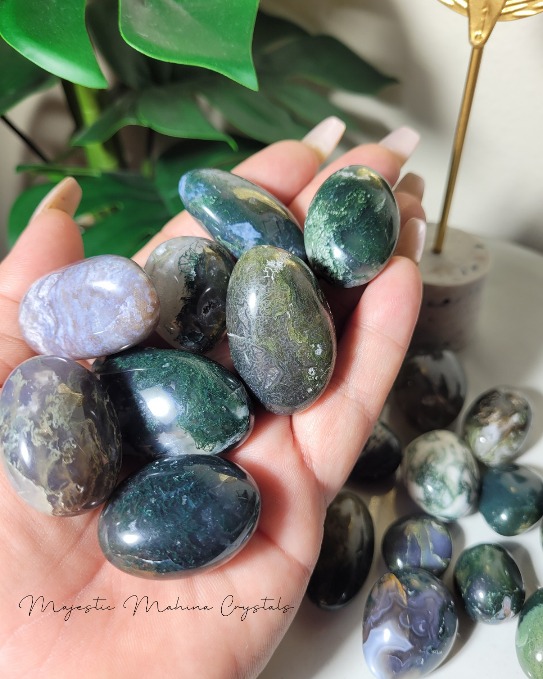 Moss Agate Tumbles