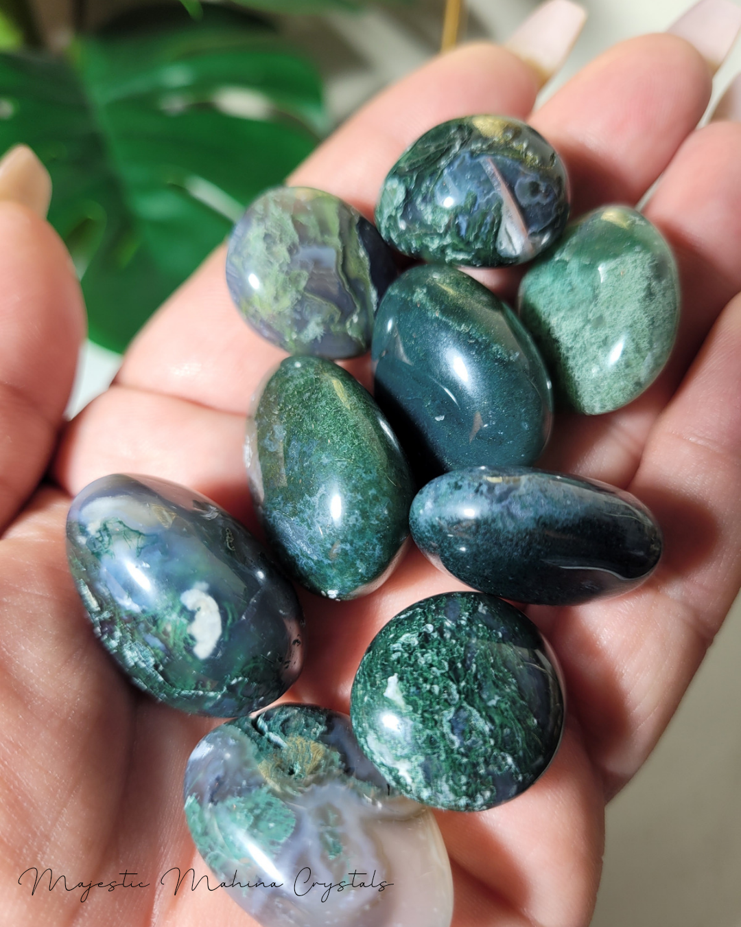 Moss Agate Tumbles