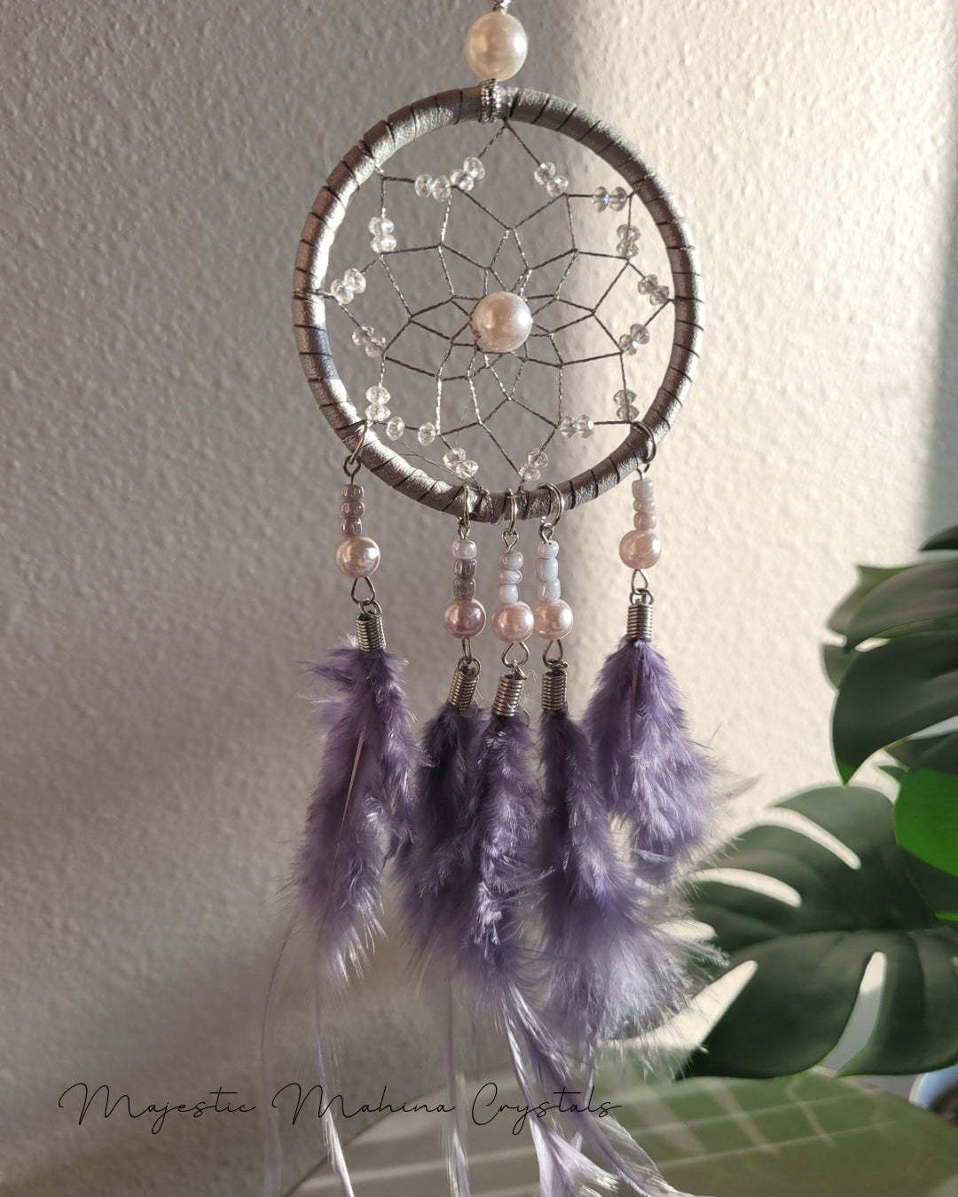 Gray Feathered Dreamcatcher