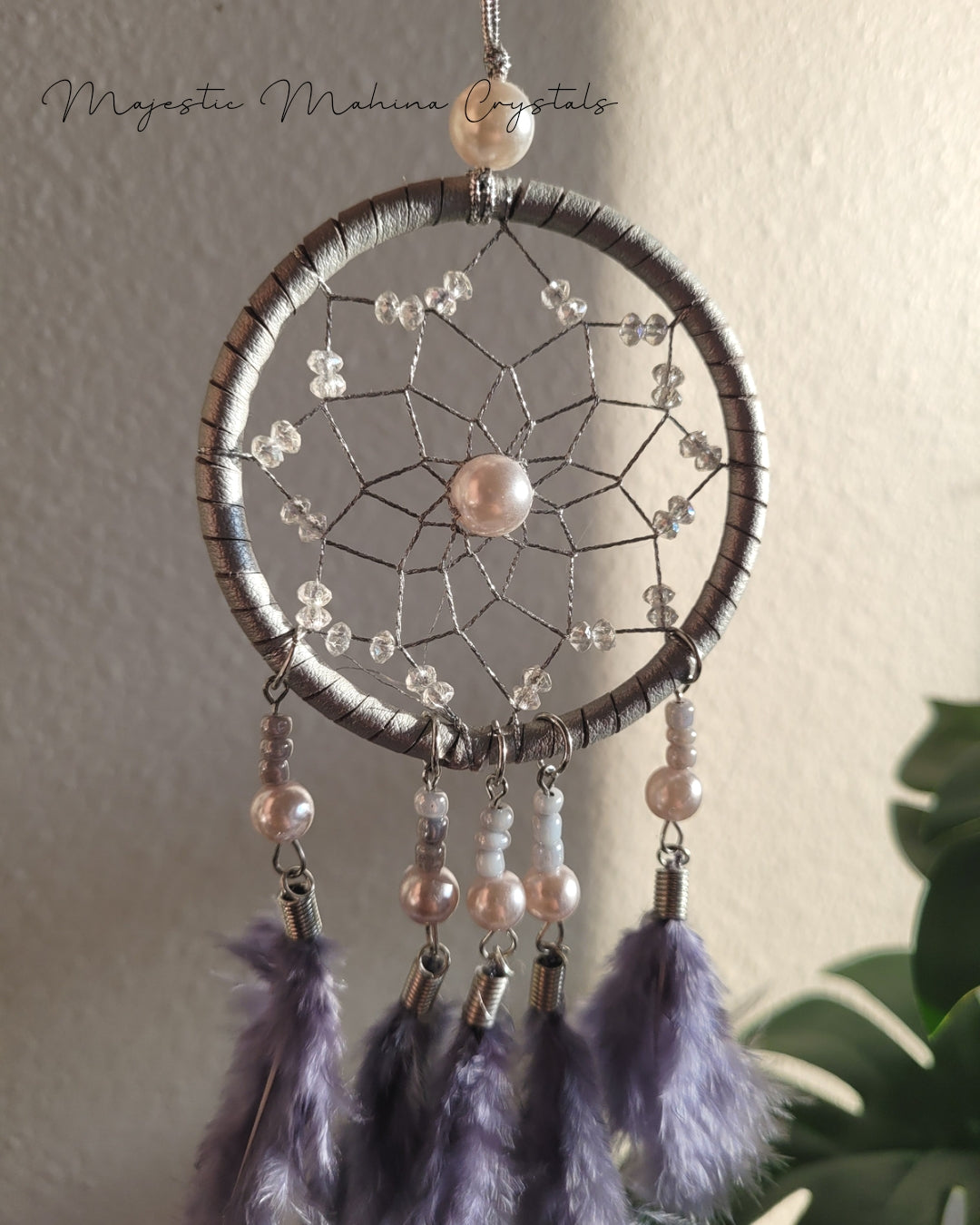 Gray Feathered Dreamcatcher