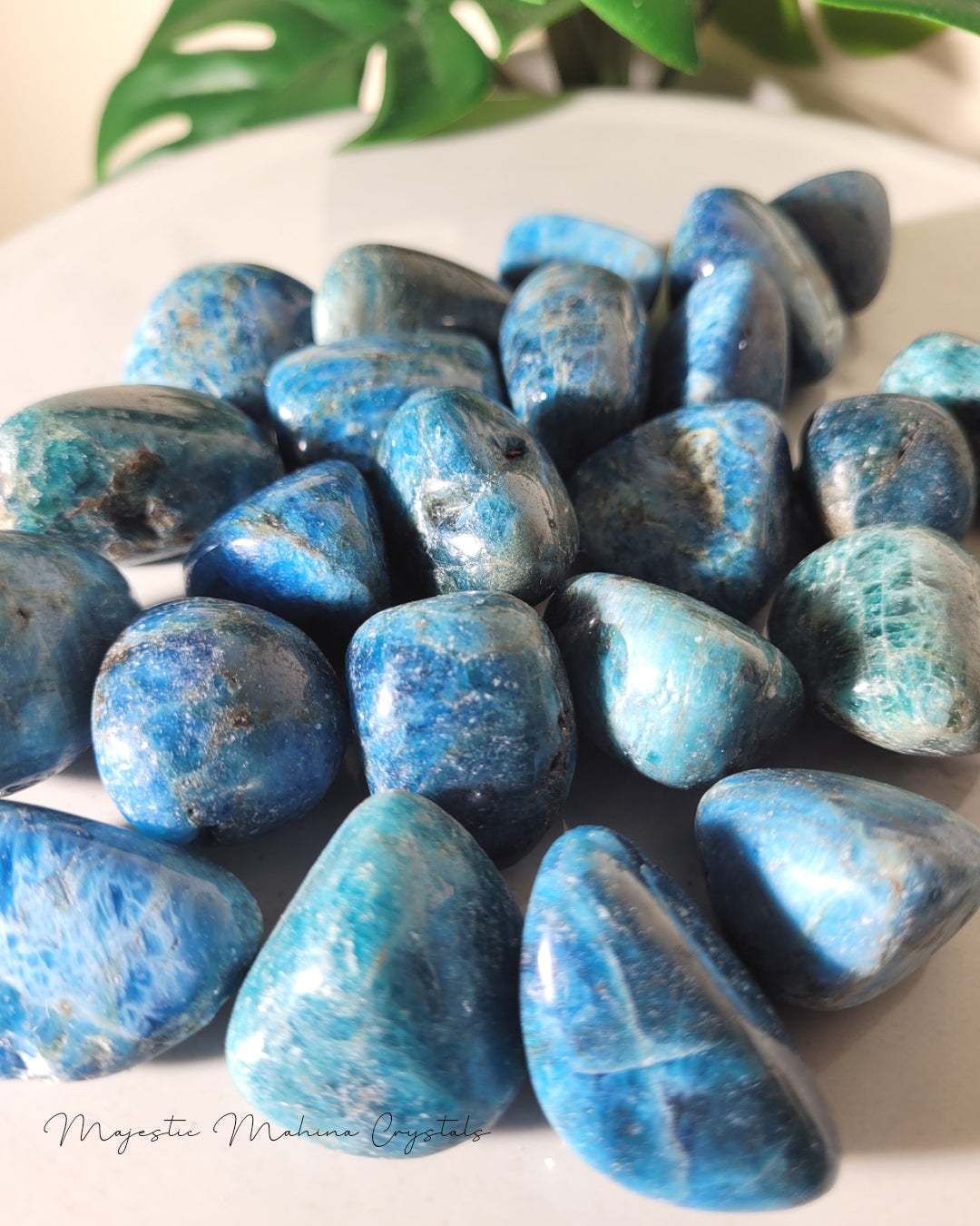 Blue Apatite Tumbles