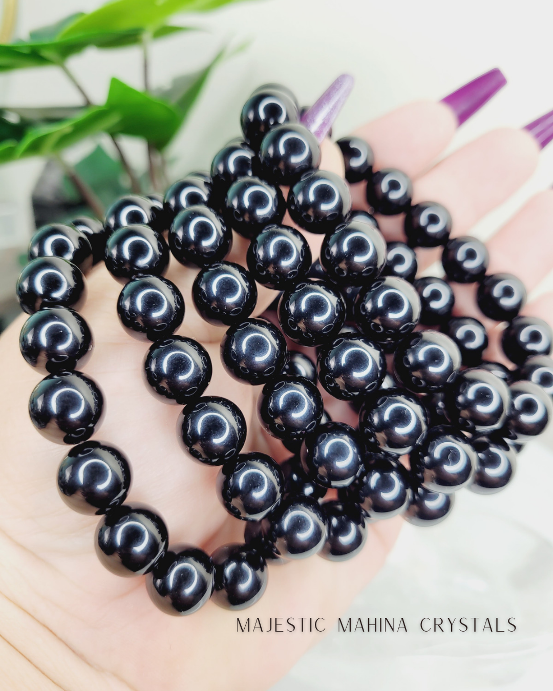 Black Obsidian 12mm Bracelet